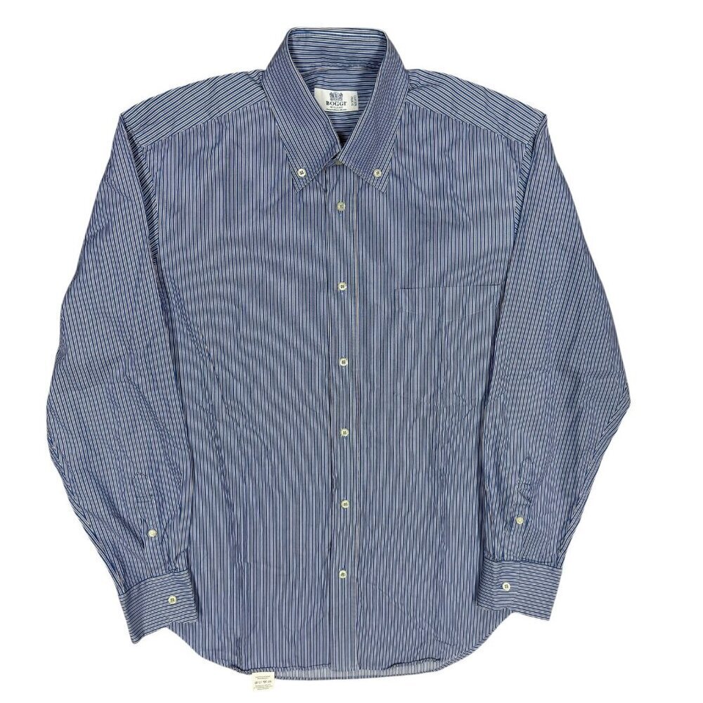 BOGGI Milano Striped Dress Shirt Multicolor 41 16 Large